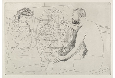 Picasso, Painter and Model Knitting, 1927, published 1931